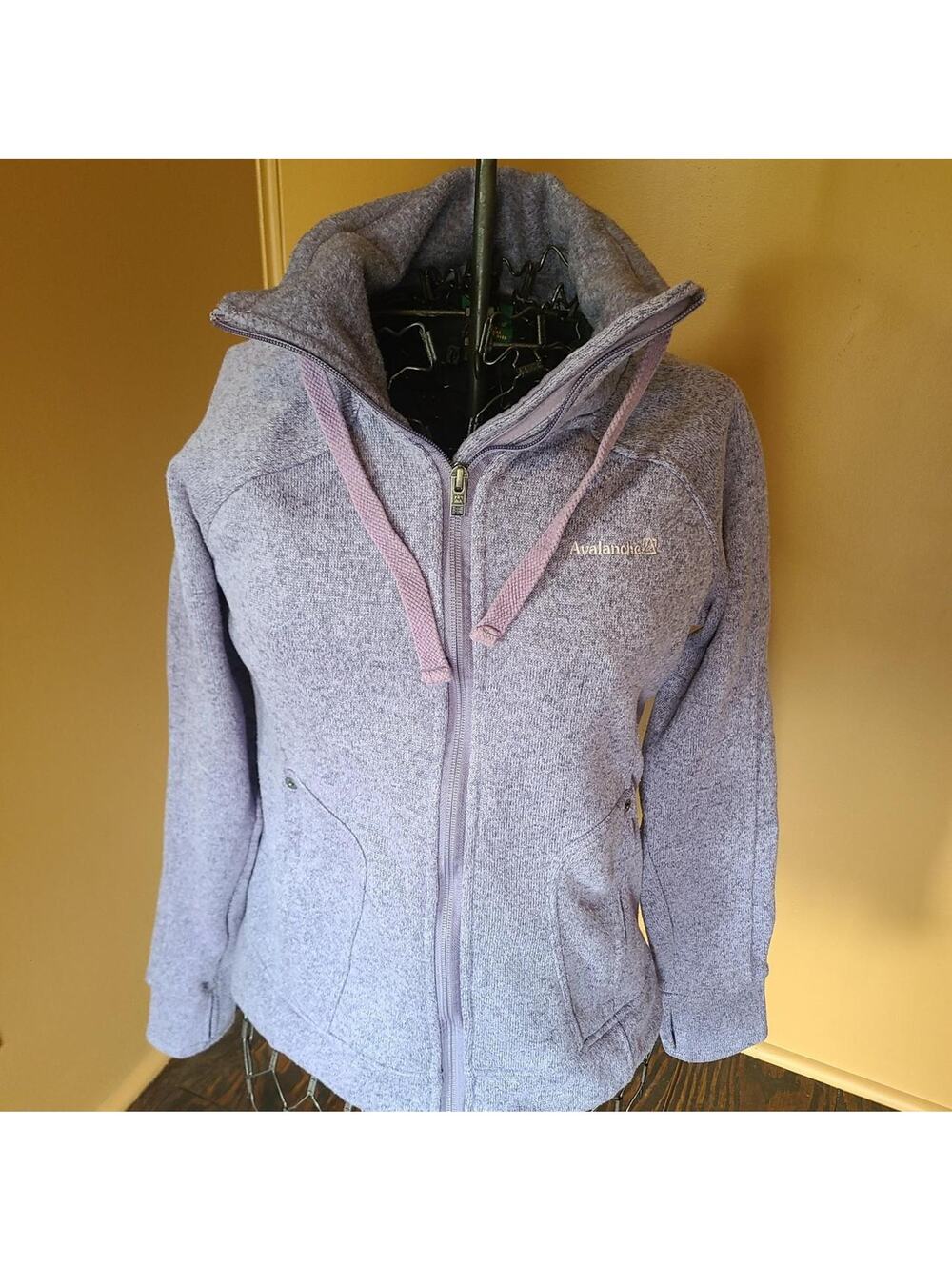 Avalanche Womens Fleece Jacket Heathered Lavender Purple Full Zip Size M  NWOT